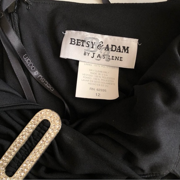 Betsey & Adam Black Night Dress Halter Size 12 - Picture 5 of 5